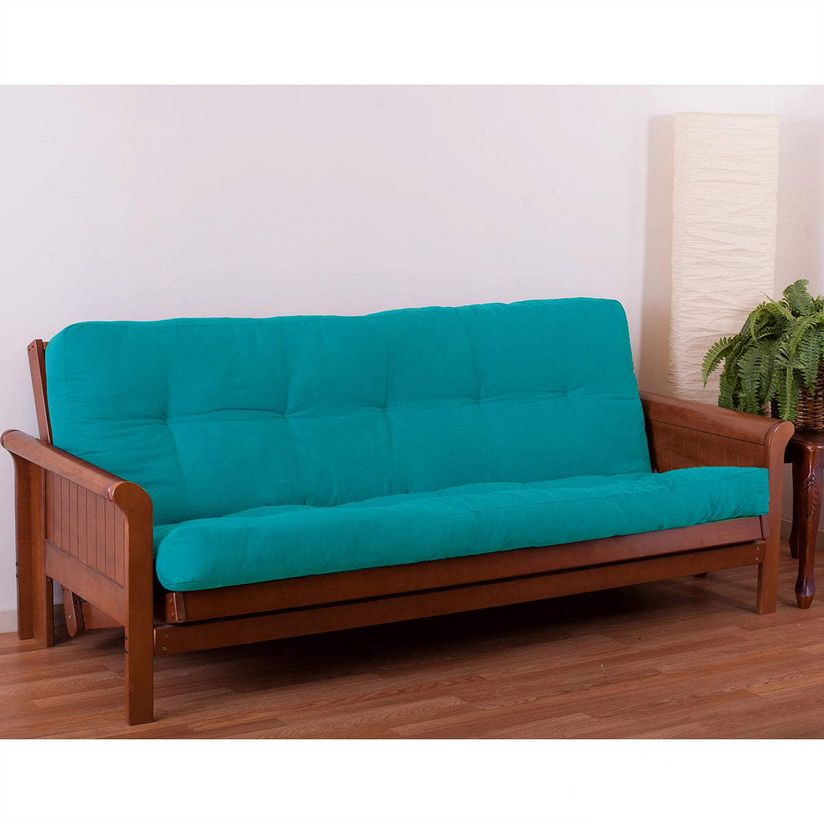 Blazing Needles Renewal 5&quot; Twill Futon Mattress, Full, Aqua Blue