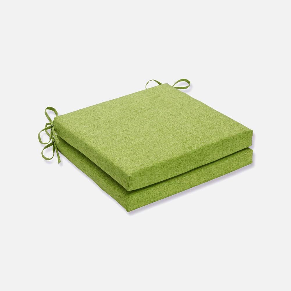 Pillow Perfect Pompeii Solid Indoor/Outdoor Patio Seat Cushions Plush Fiber Fill, Weather And Fade Resistant, Square Corner - 20