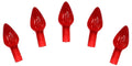Creative Hobbies Ceramic Christmas Tree Replacement Lights, Medium Twist Light Ornaments, Red Color |144 Piece Pack