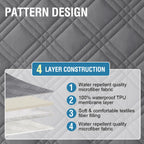 H.Versailtex 100% Waterproof Couch Covers For 3 Cushion Couch Sofa Modern Sofa Slipcovers With Elastic Straps Thick Soft Furniture Protector Pet Friendly(Sofa, Grey/Beige)