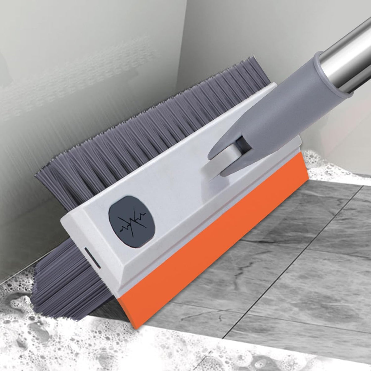 3 in 1 Toilet Bathroom Cleaning Brush with Wiper and Long Handle  180 Rotate Floor Scrub Brush for Tiles, Wall, Toilet Corners,