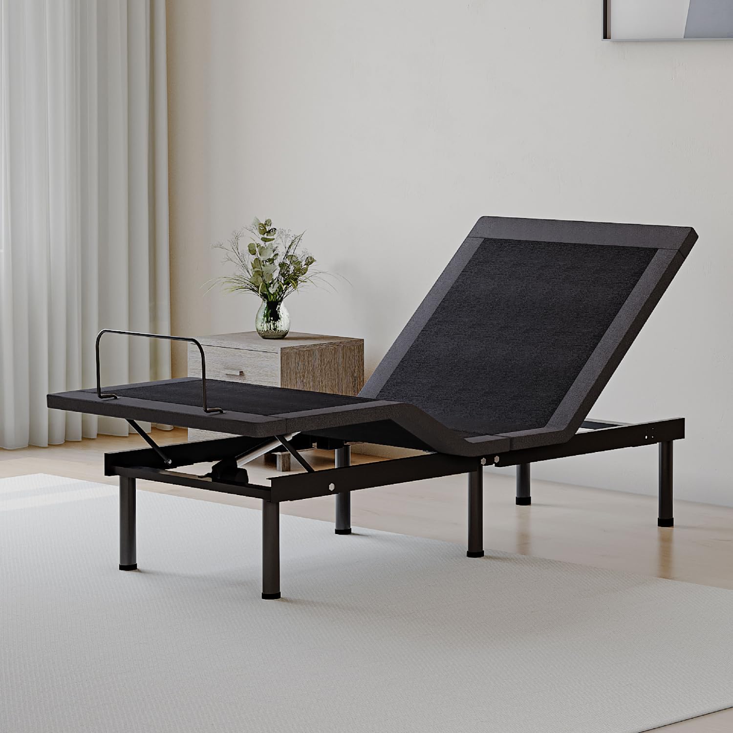 Dyonery Twin XL Adjustable Bed Base Frame,Electric Bed with Head and Foot Incline, Soft Cover & Zero Gravity & Wireless Remote w