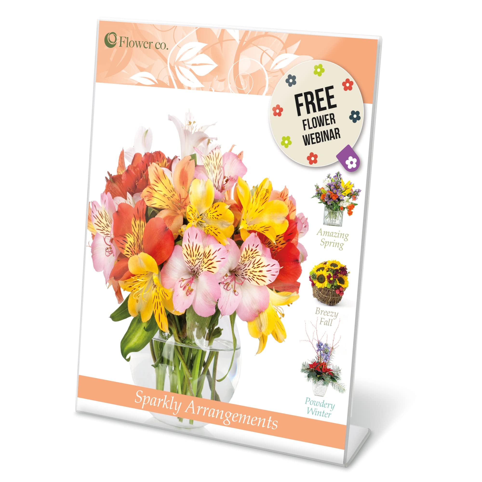 Office Depot Brand Slanted Sign Holder, Vertical, 7 3/16' H X 5 1/16' W, Clear