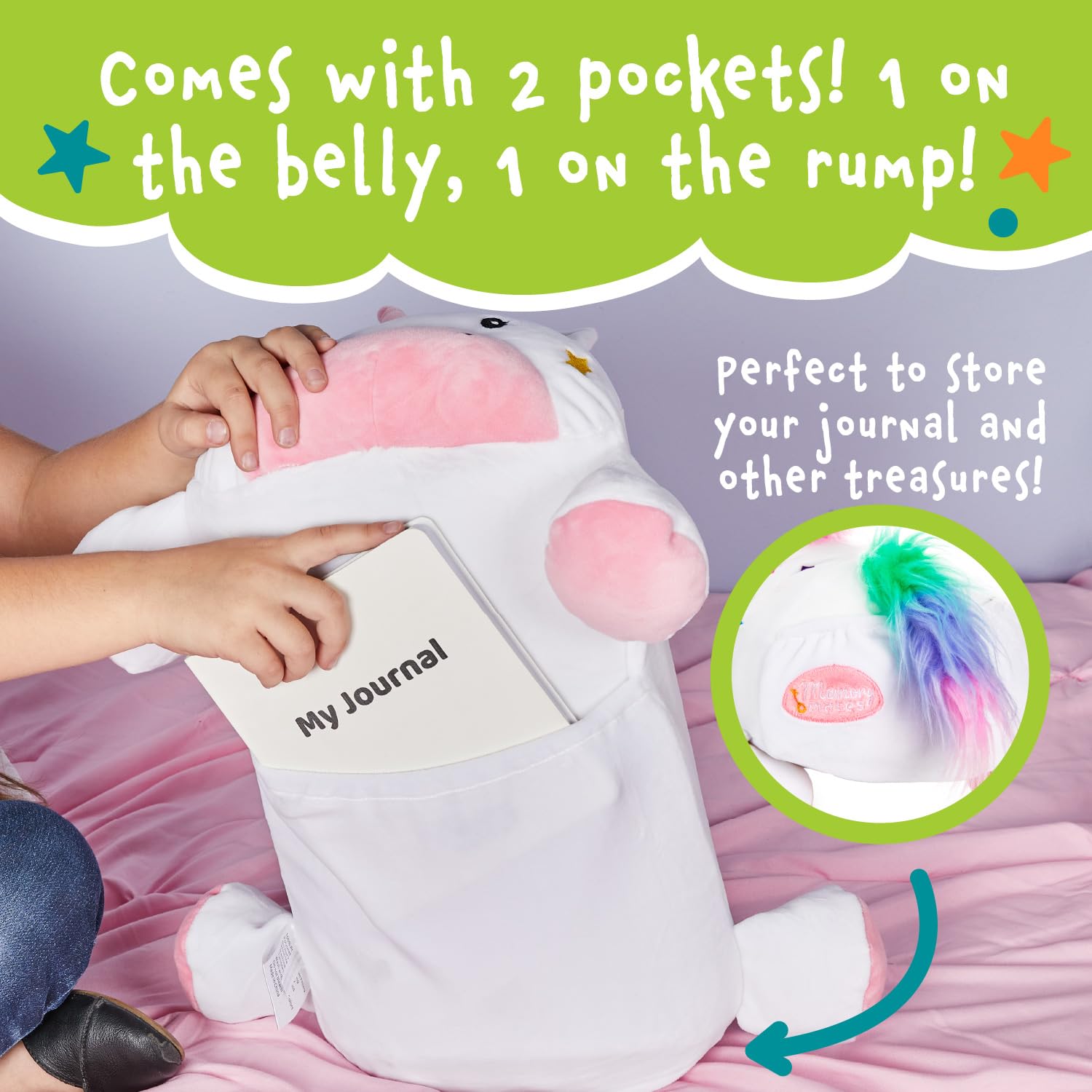 Memory Mates Josi The Unicorn Pillow Plush,15    Stuffed Animal