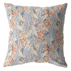 HomeRoots 18' Orange Lavender Tropics Suede Throw Pillow