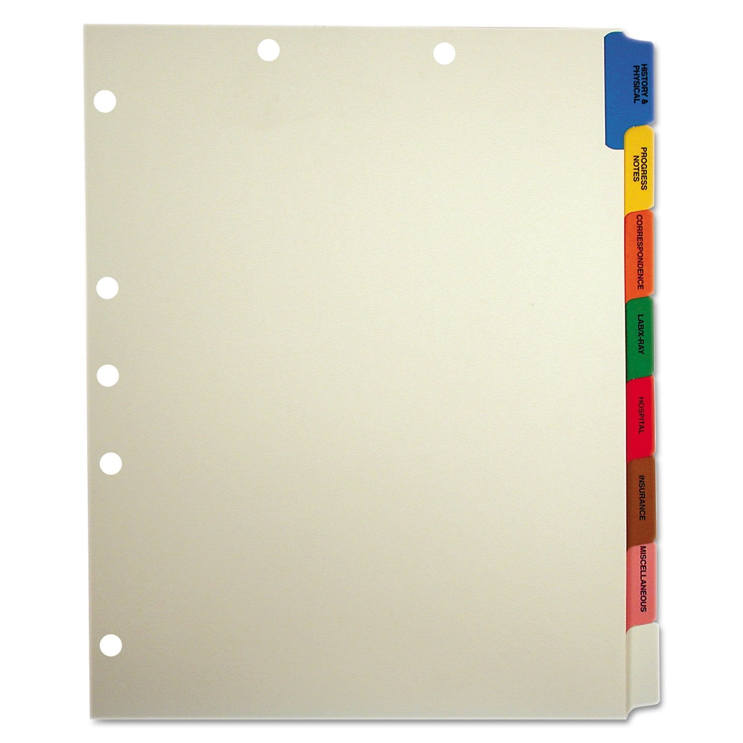 Tab54505 - Medical Chart Divider Sets
