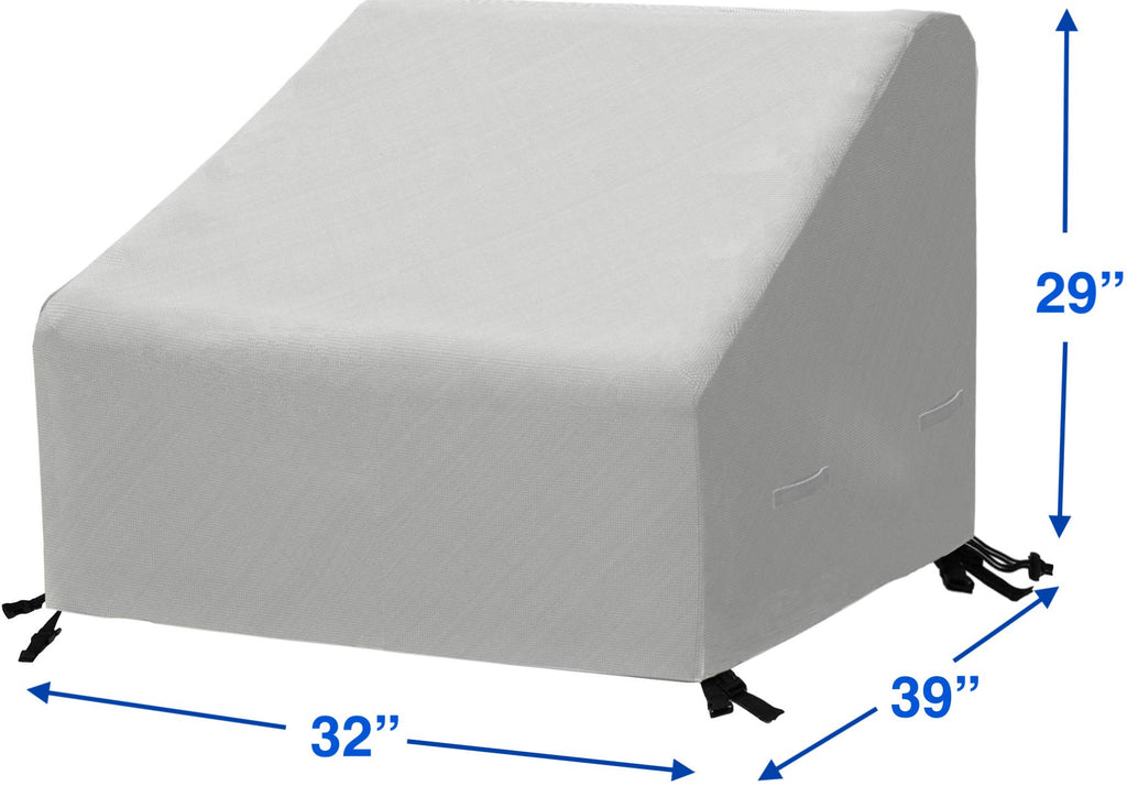 2 Pk - Simplehouseware Patio Lounge Deep-Seat Sofa Cover, 32 X 39 X 29 Inches