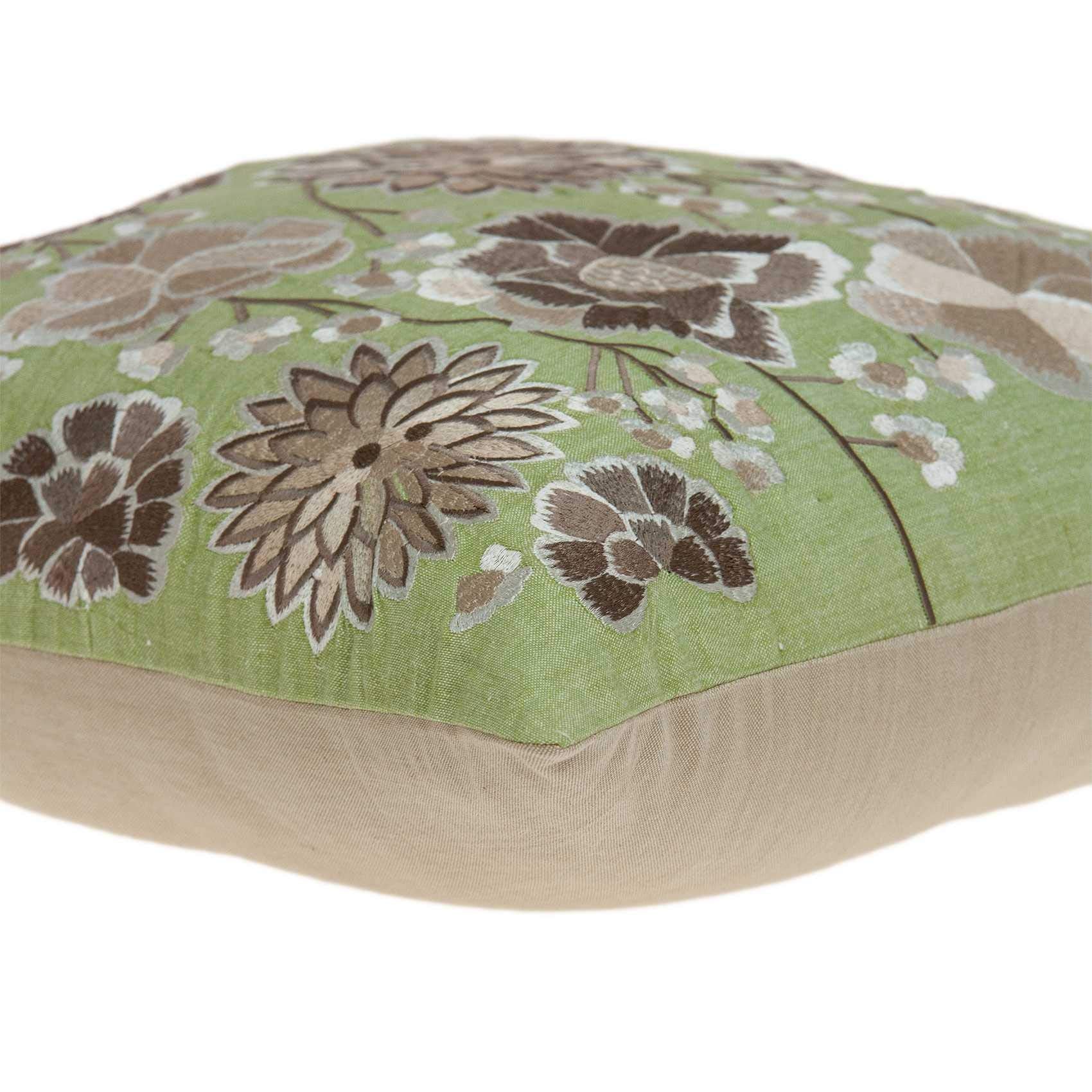 HomeRoots 100% Cotton Parkland Collection Adelia Tropical Green Pillow Cover