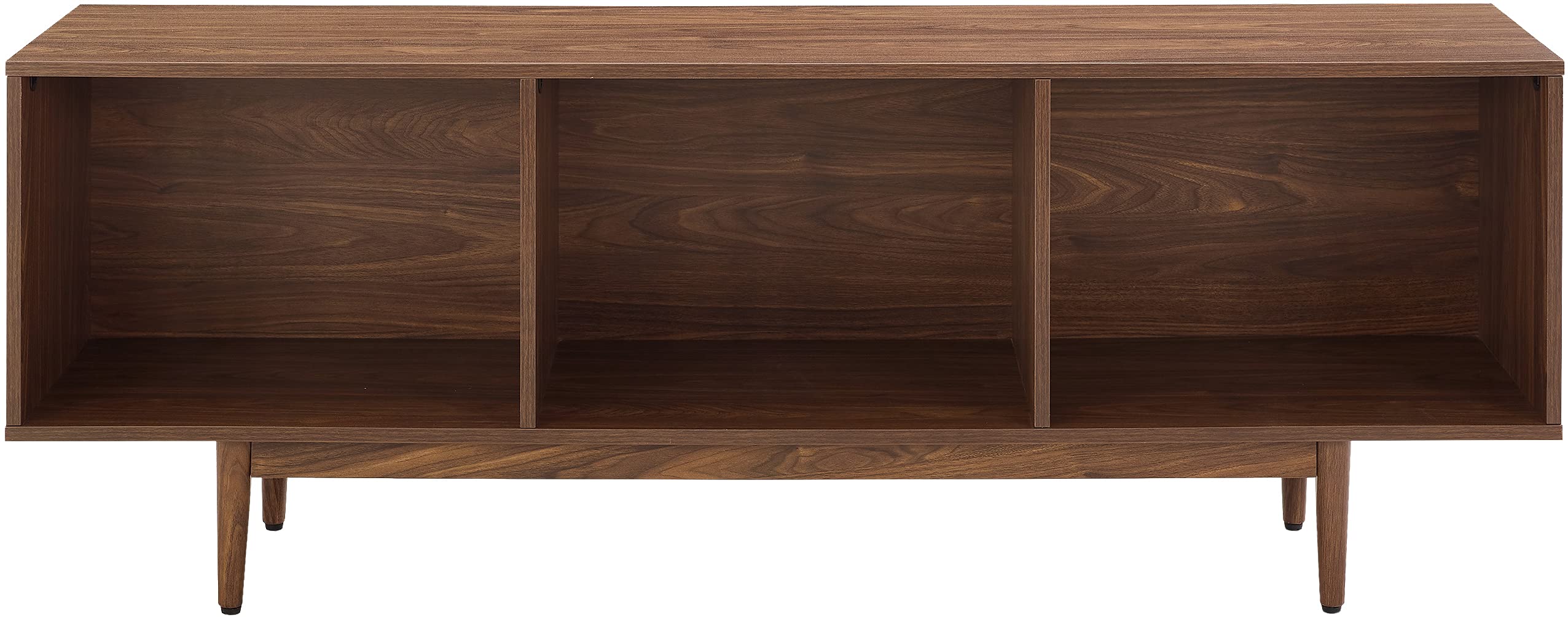 Crosley Furniture Liam Large Vinyl Record Storage TV Stand and Entertainment Center, Media Console, Walnut