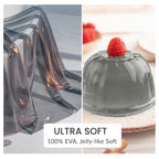 Amazerbath Premium Eva Shower Curtain Clear Grey, Luxury Shower Curtain Grey Jelly-Like Soft, Waterproof Bathroom Shower Curtain