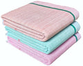 Mk weaves Cotton Gamcha Bath Towels 250 GSM Multicolor(Set of 3, 31 X 65 Inch) Light Weight