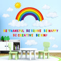 DECOWALL SG-1713 Rainbow and Clouds Kids Wall Stickers Wall Decals Peel and Stick Removable Wall Stickers for Kids Nursery Bedro