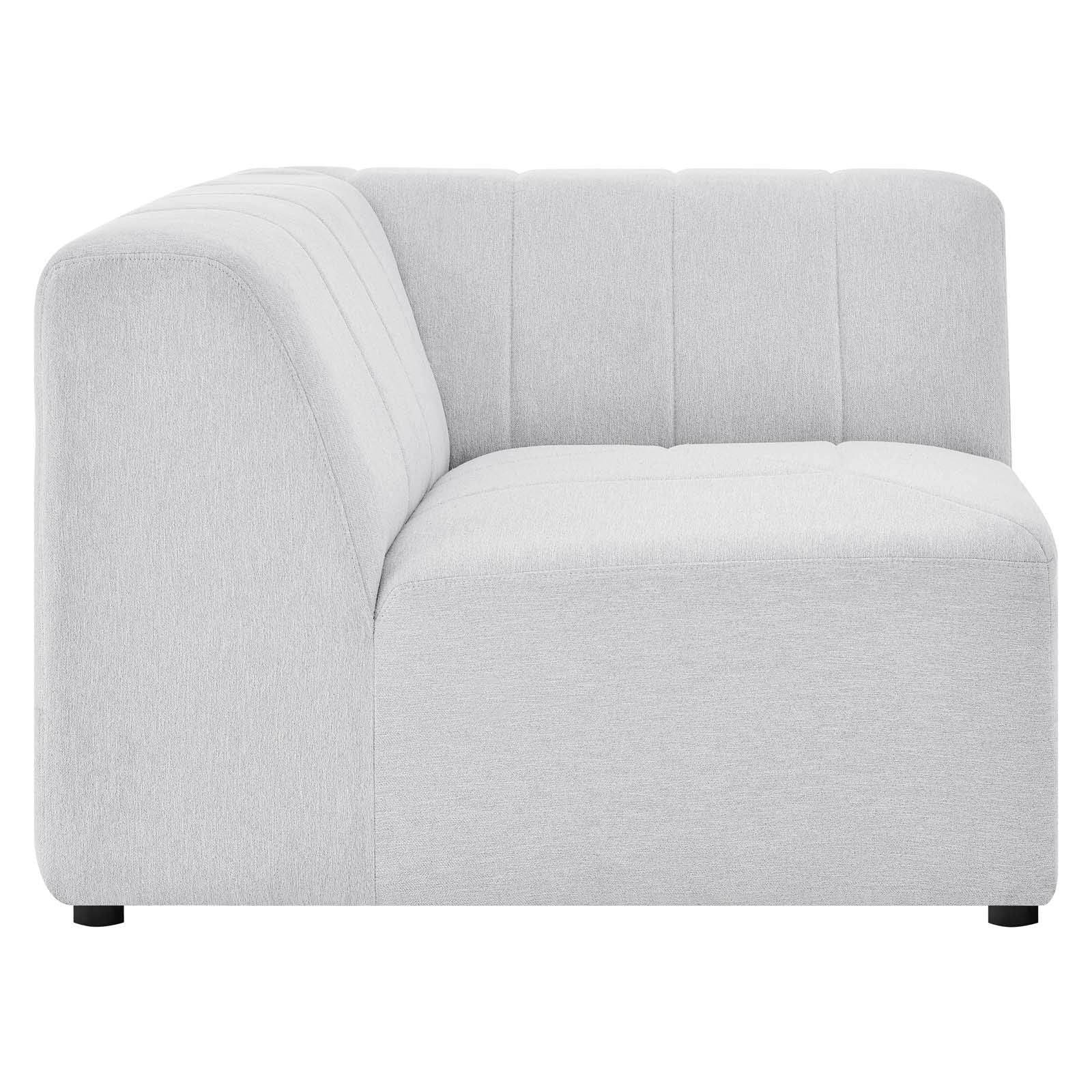 Modway Bartlett Channel Tufted Upholstered Sectional, Corner Chair, Ivory