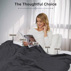 Mcjaw Electric Heated Blanket 72''X 84'' Full Size, 4 Heating Levels And 10 Hours Auto Off, Lightweight And Breathable - Ebony