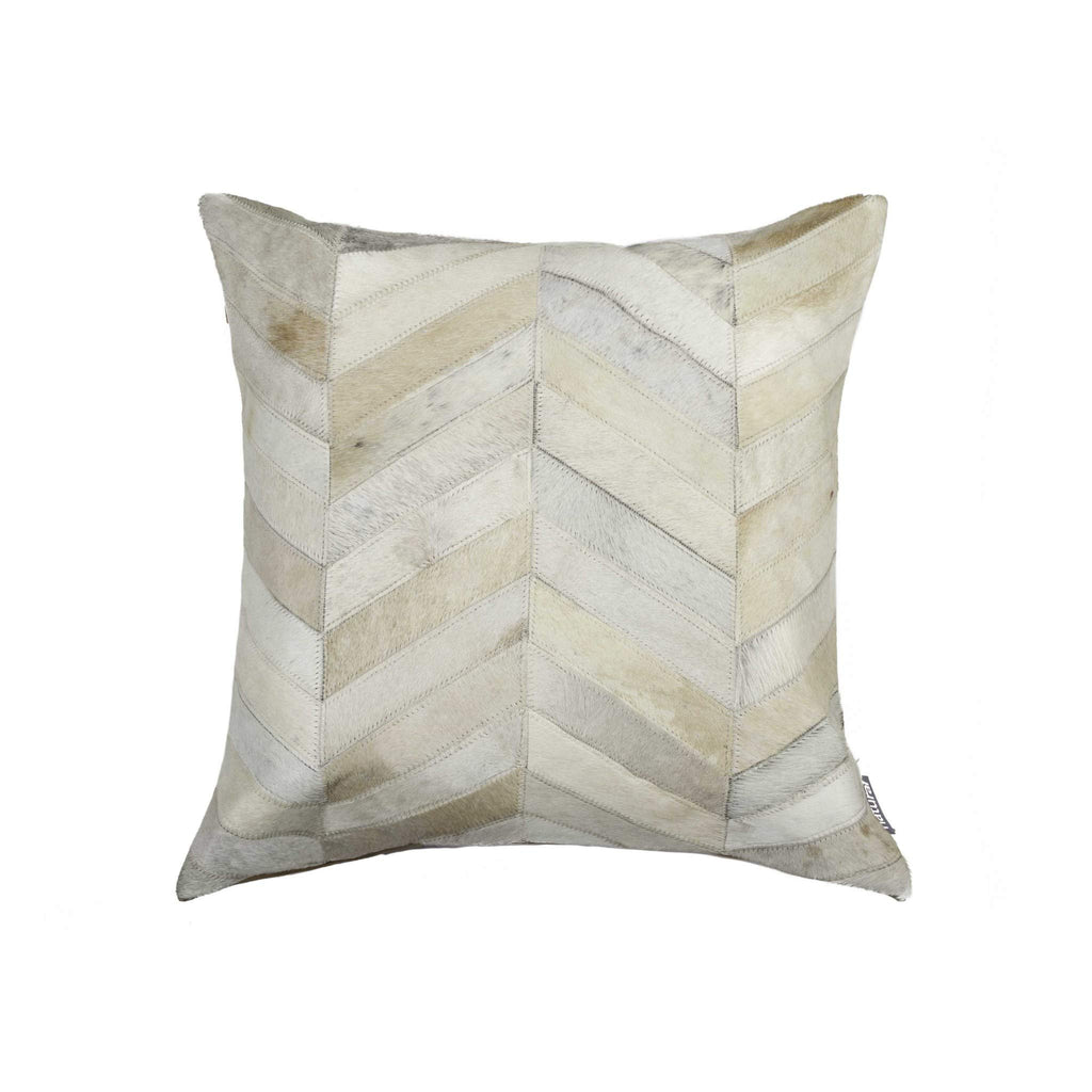 HomeRoots Decor 18-inch x 18-inch x 5-inch Enchanting Natural Torino Kobe Cowhide - Pillow