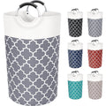 Kienlix 82L Large Laundry Basket, Collapsible Laundry Bag, Freestanding Tall Clothes Hamper, Foldable Washing Bin (GREY 1)
