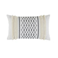 Ink+Ivy Bea Mid Century Modern Cotton Oblong Decorative Pillow Sofa Cushion Lumbar, Back Support, 12' X 20', Geometric Embroid