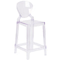 4 Pk. Ghost Counter Stool in Transparent Crystal with Tear Back