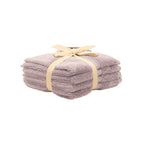 Mosobam Luxury Turkish Towels Set Of 4 Washcloths 13X13 Lavender Aura 700 Gsm Bamboo Viscose & Aegean Turkish Combed Cotton
