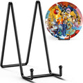 TR-LIFE 4 Pack 10 Inch Large Plate Stands for Display - Metal Plate Holder Stand + Picture Stand + Small Easels for Decorative P