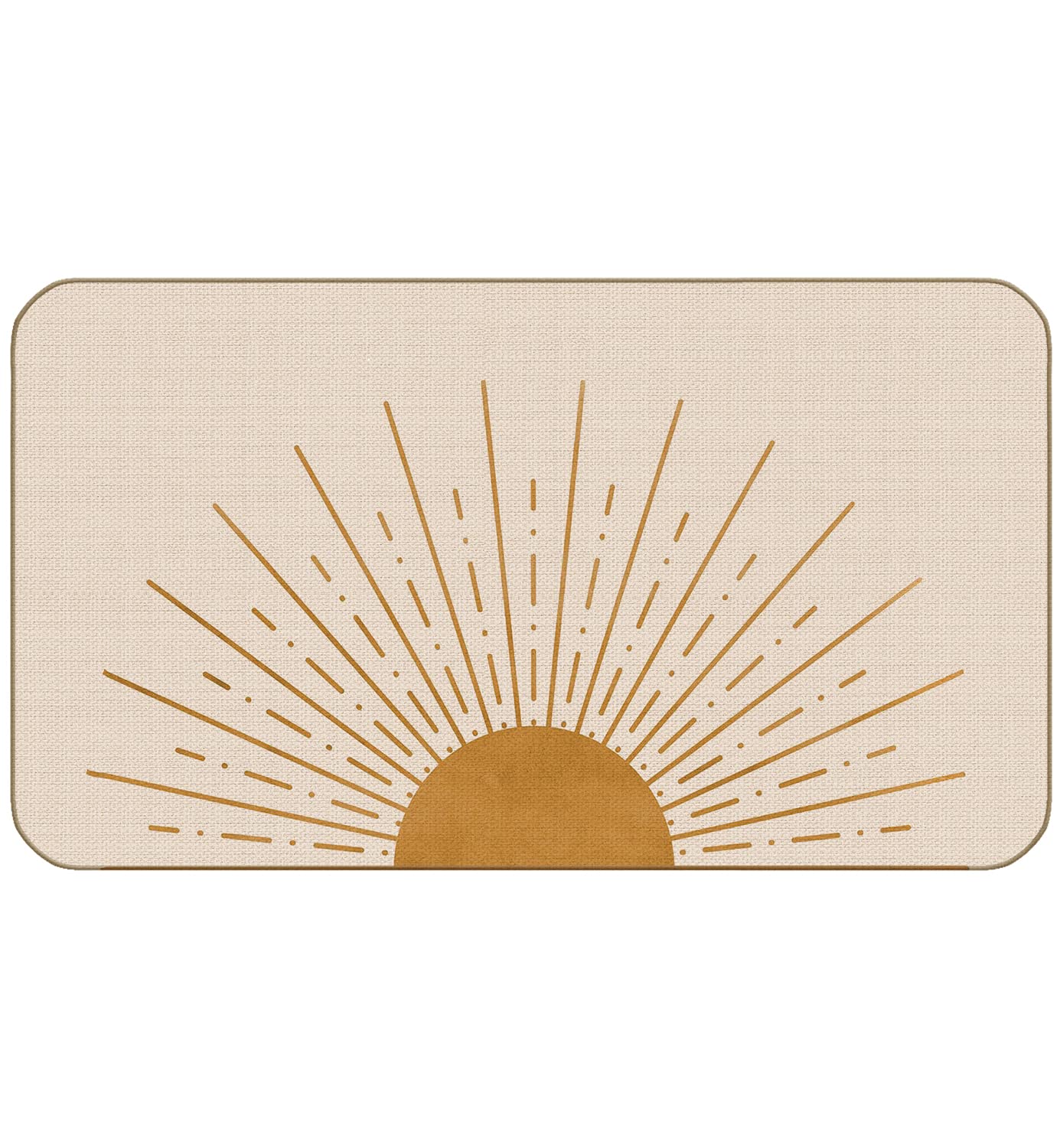BXFAHZJ Boho Sun Sunset Sunrise Door Mat Modern Abstract Theme 17x30 Inch Indoor Outdoor Entrance Doormat Decor for Home Bedroom