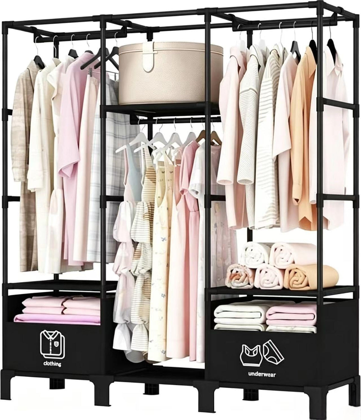 Portable Closet, Easy Assembly, Large Capacity Wardrobe Closet