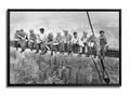 artprints1stop Floating Frame Canvas Print Wall Art - Vintage Photo of The Lunch ATOP a Skyscraper - 36x24 inches