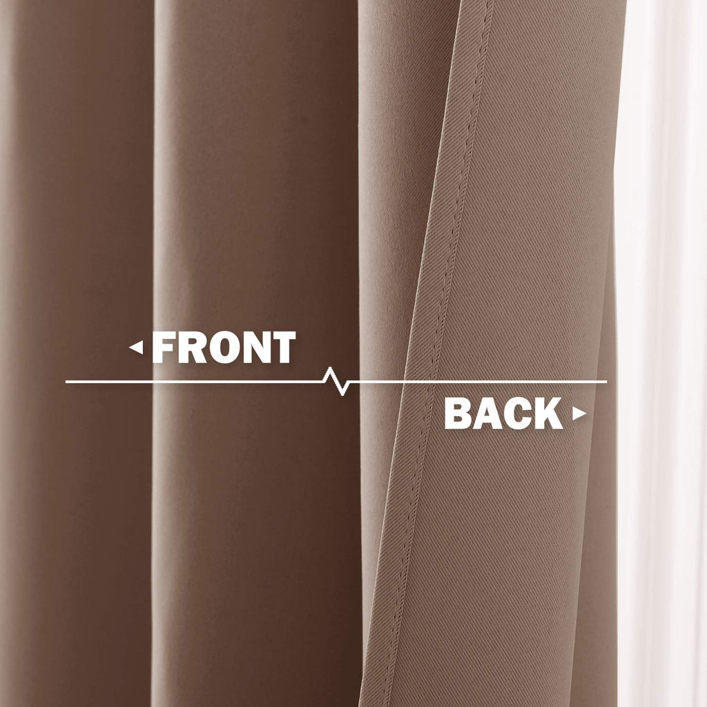 Nicetown Cafe Curtains Over Sink Privacy Kitchen Tier Curtains Farmhouse 30 Inch Length Mini Short Cabinet Caravan Bathroom Small Basement Bathroom Curtain, 2 Panels, 29 X 30 Inch, Cappuccino