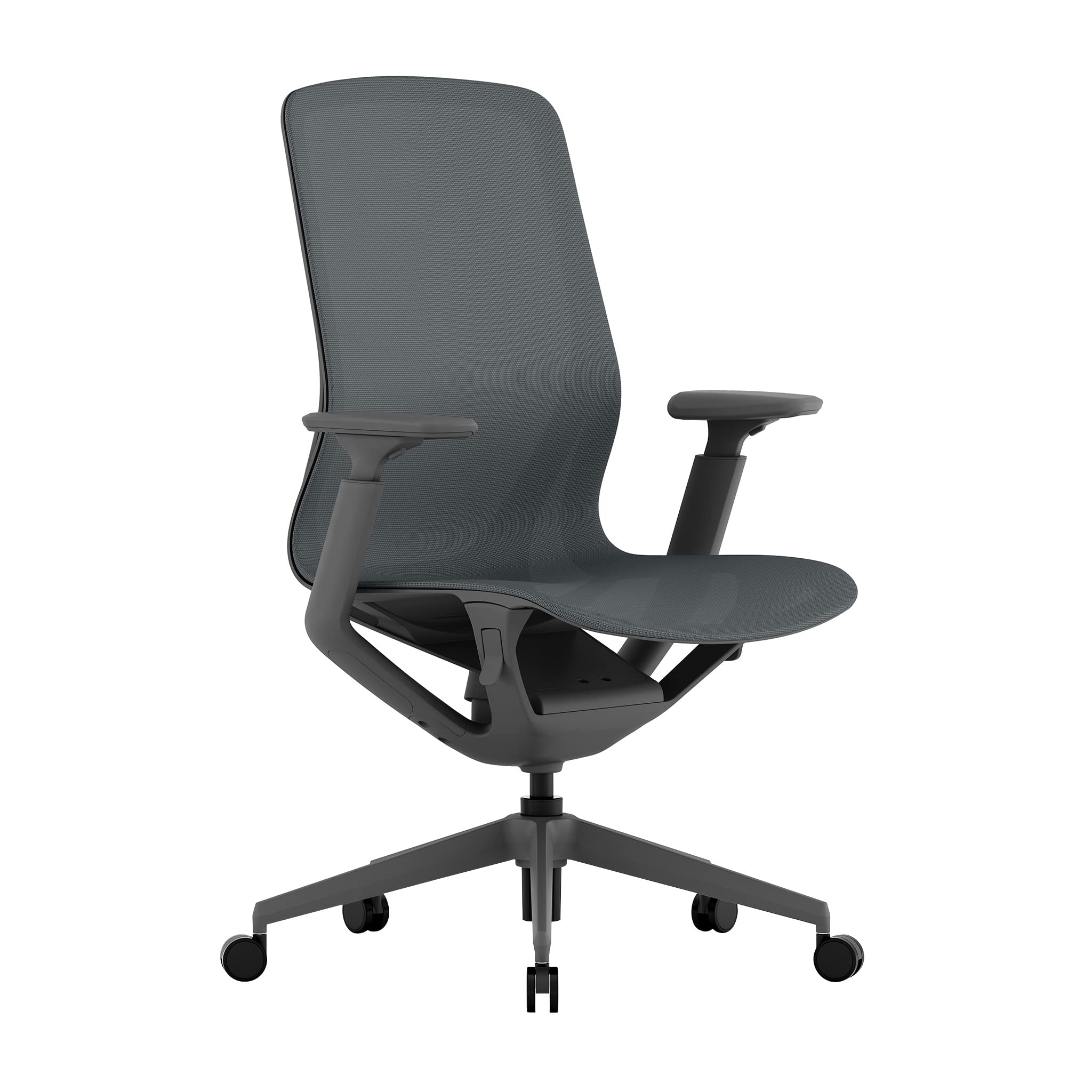 Laura Davidson Furniture Waverly Mesh Office Chair - Mid Back Mesh Chair, Adjustable Height & Arm Rest, Swivel, Seat Tilt - Blac