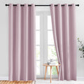 Nicetown Blackout Curtains For Girls Room - Thermal Insulated Solid Grommet Room Darkening Curtains/Panels/Drape For Bedroom (La