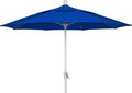 FiberBuilt Umbrellas Patio Umbrella, 7.5 Foot Pacific Blue Canopy and White Pole