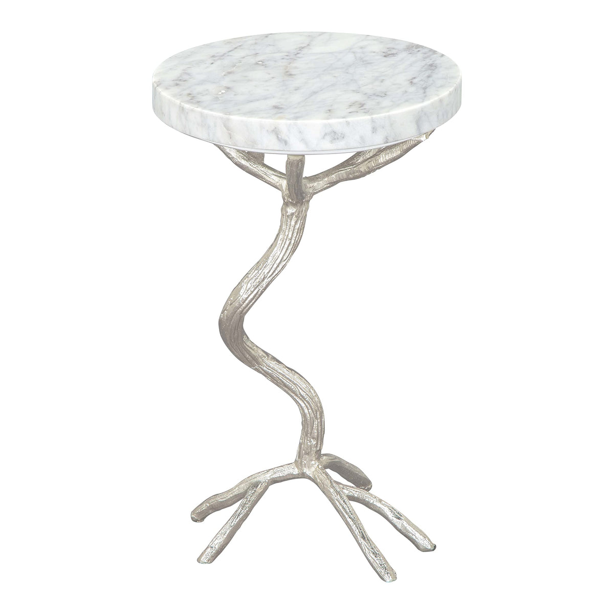 Zuo Joel Side Table White & Silver