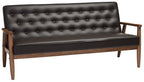 Baxton Studio Sorrento Sofas, 3 Seater, Brown