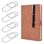 Wisdompro Pen Clip, 12 Pack Stainless Steel Pen Clip Holder For Notebook, Books, Journal, Clipboard, Paper, Etc. - Fits Almost A