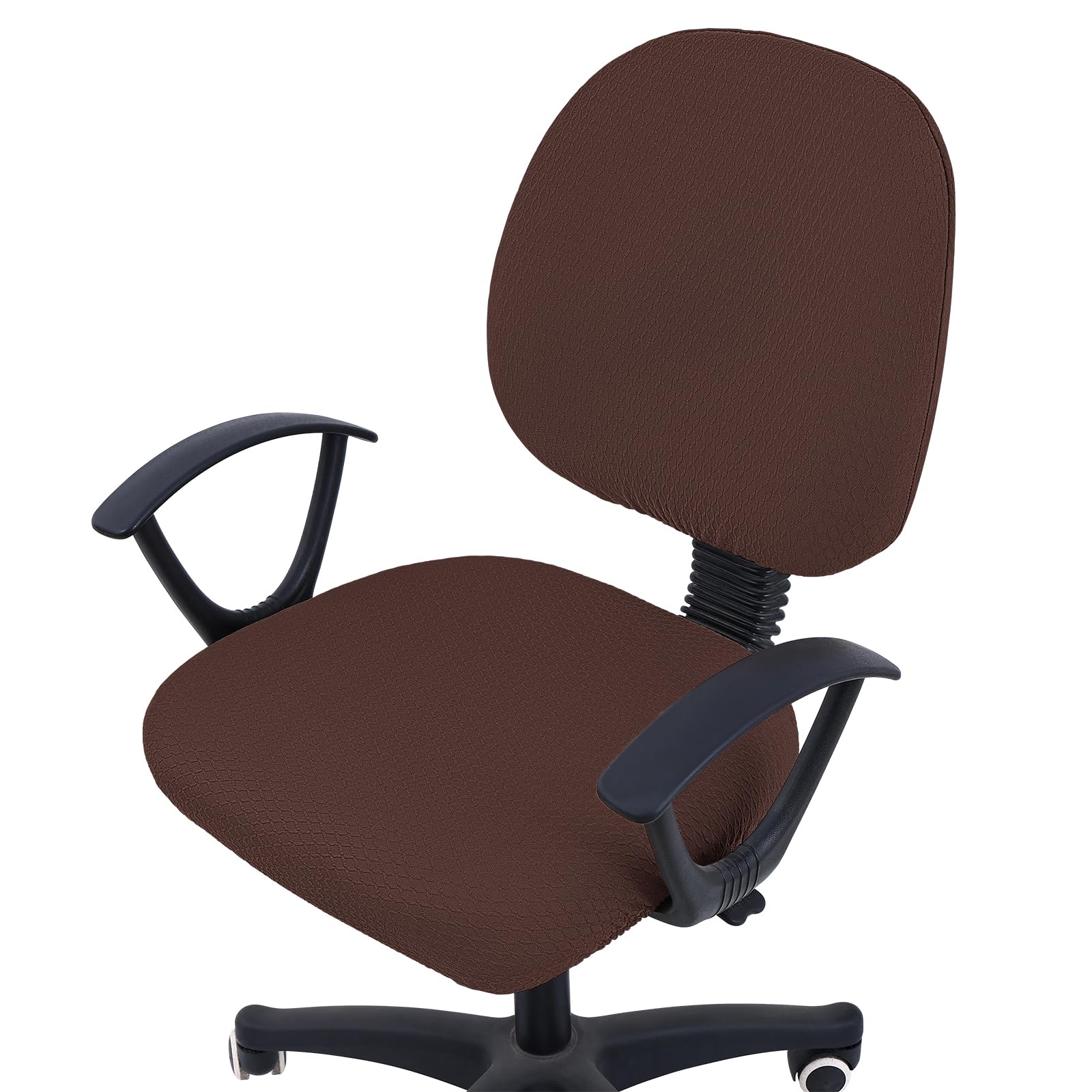 Smiry Stretch Jacquard Office Computer Chair Covers, Removable Washable Universal Desk Rotating Chair Slipcovers Protector, Seat