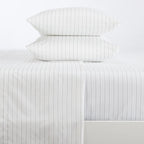 Great Bay Home 4-Piece Striped Lightweight Microfiber Twin Sheet Set. Wrinkle Free, Comfortable, Soft, All-Season Bed Sheets Adeline Collection - Dark Grey