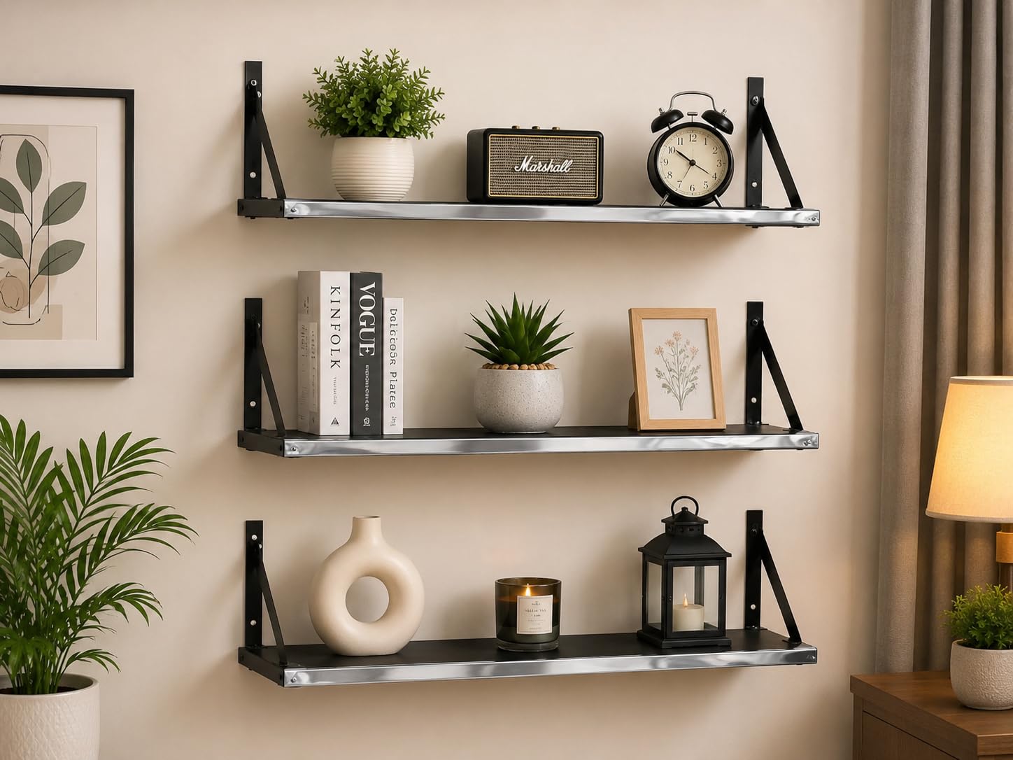 Duraso Engineered Wood Wall Shelf | Display Rack | Wall Mounted Bookshelf For Living Room, Office & Bedroom | Decorative Wall Sh