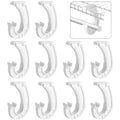 moonoom 10Pcs Hanging Closet Rod Support,3/4 Closet Shelf Rod Holder,Sturdy J-Shaped Closet Brackets for Hanging Clothes,Cabinet