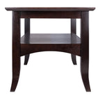 Ergode Wood Camden Coffee Table - Sophisticated Style, Durable Solid Wood, Spacious Surface & Lower Shelf for Storage, Coffee Finish, Easy Assembly.
