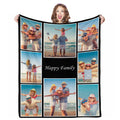 Aofun Custom Blankets With Photos, 8 Photos Customized Blanket Personalized Photo Blanket Personalized Birthday Gifts For Women