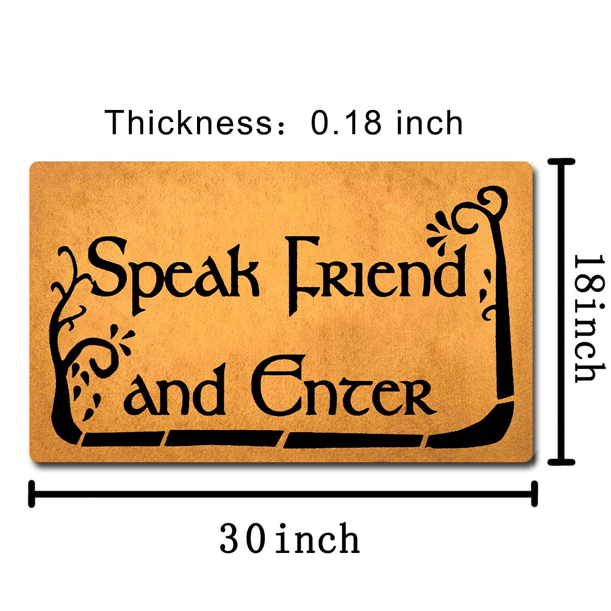 Dew Xia Funny Welcome Mats Anti-Slip Door Mats For Entrance Way Indoor Mat/Rubber Mat/Personality Rugs Kitchen Rugs And Mats 18'