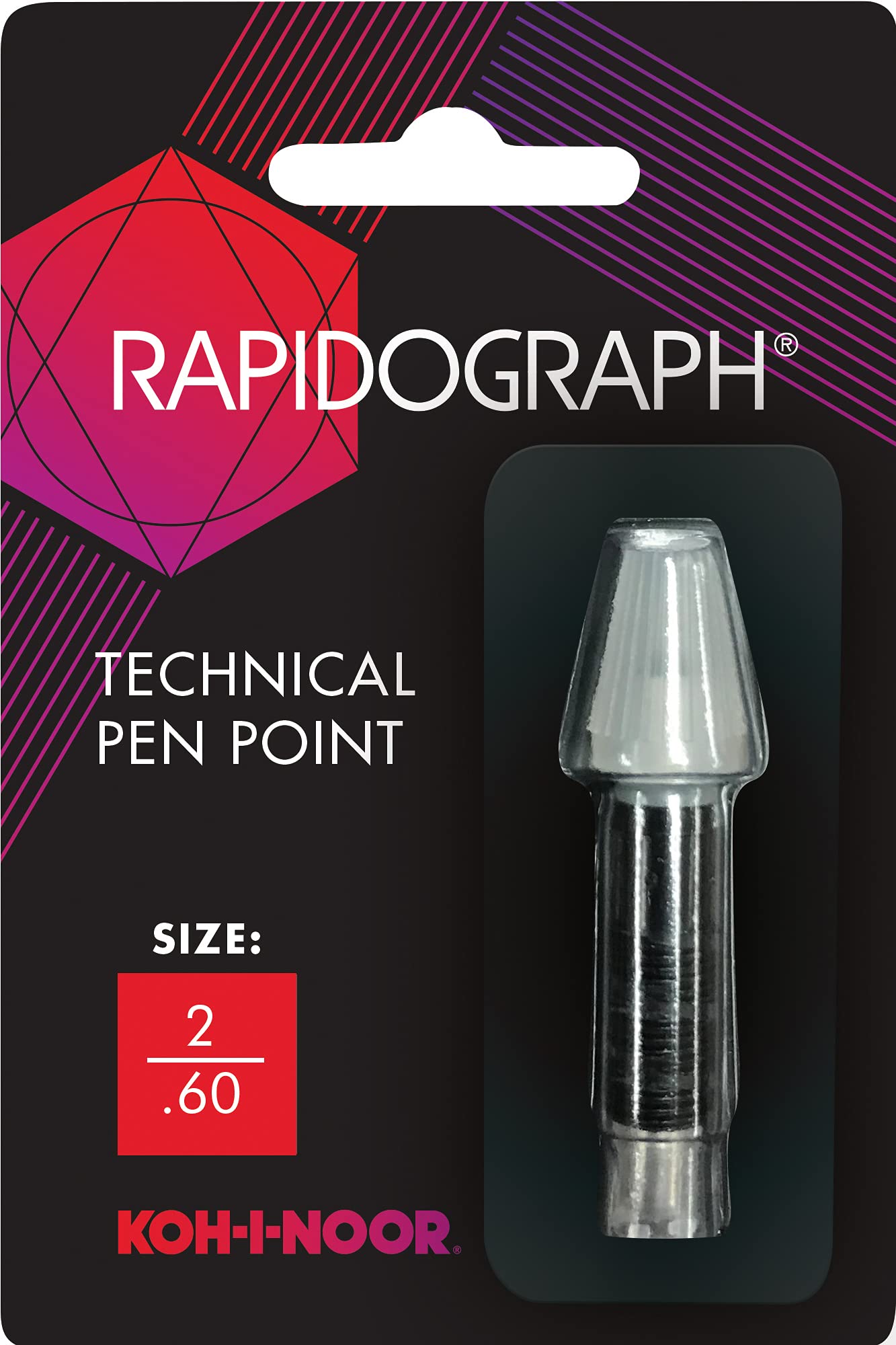 Koh-I-Noor Rapidograph Stainless Steel Replacement Point, .60Mm, 1 Each (72D.2)