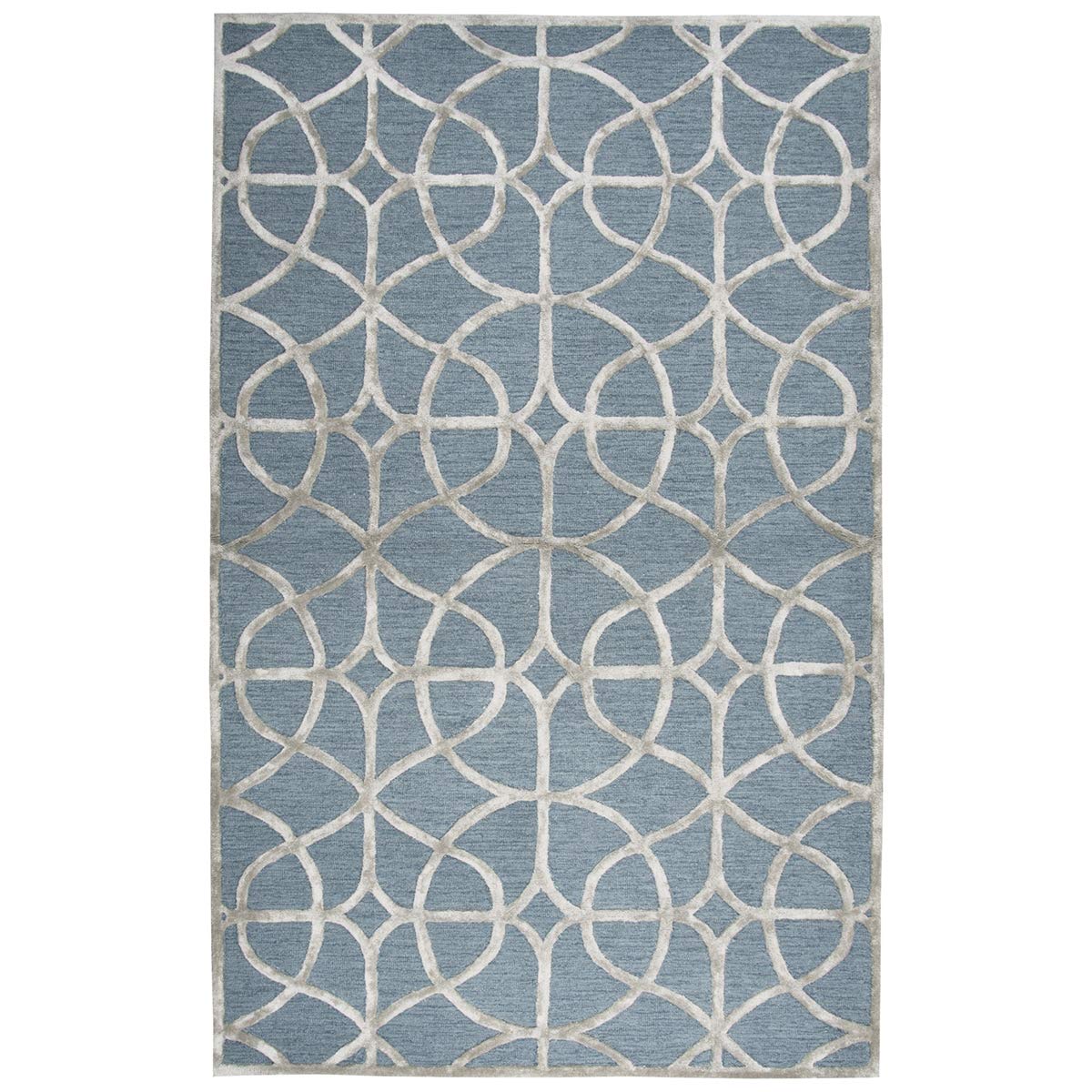 Rizzy Home Alora Decor Madison 5' X 8' Trellis Denim/Gray Hand-Tufted Area Rug