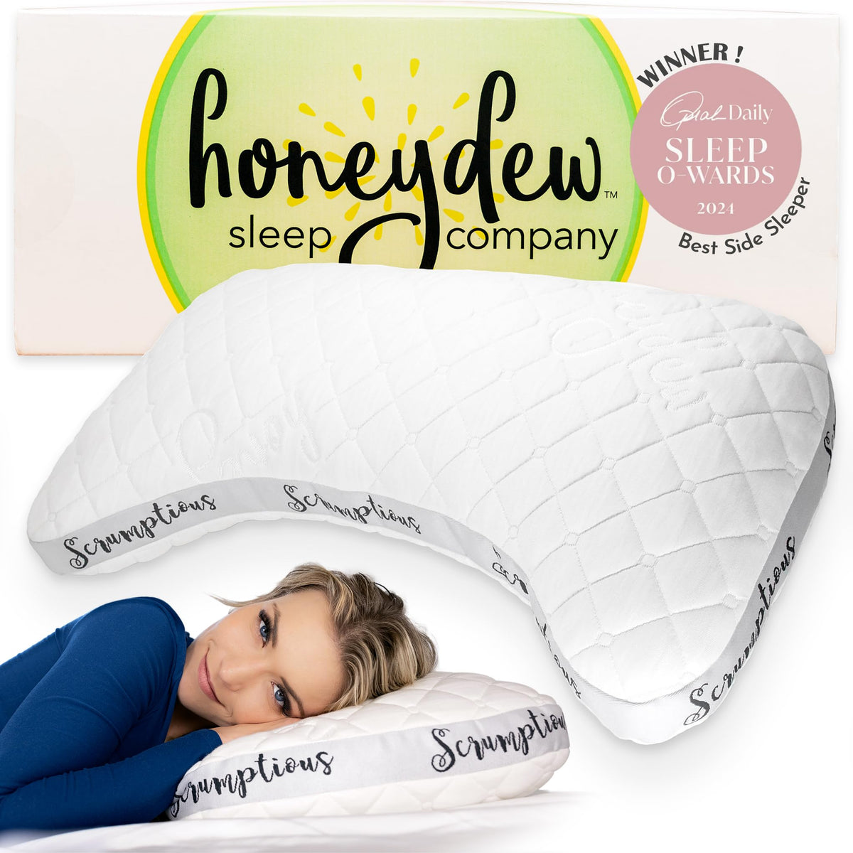 Honeydew Scrumptious Cooling Side Sleeping Pillow For Adults | Best For Side Sleepers | Neck And Shoulder Pain Relief Pillow | T