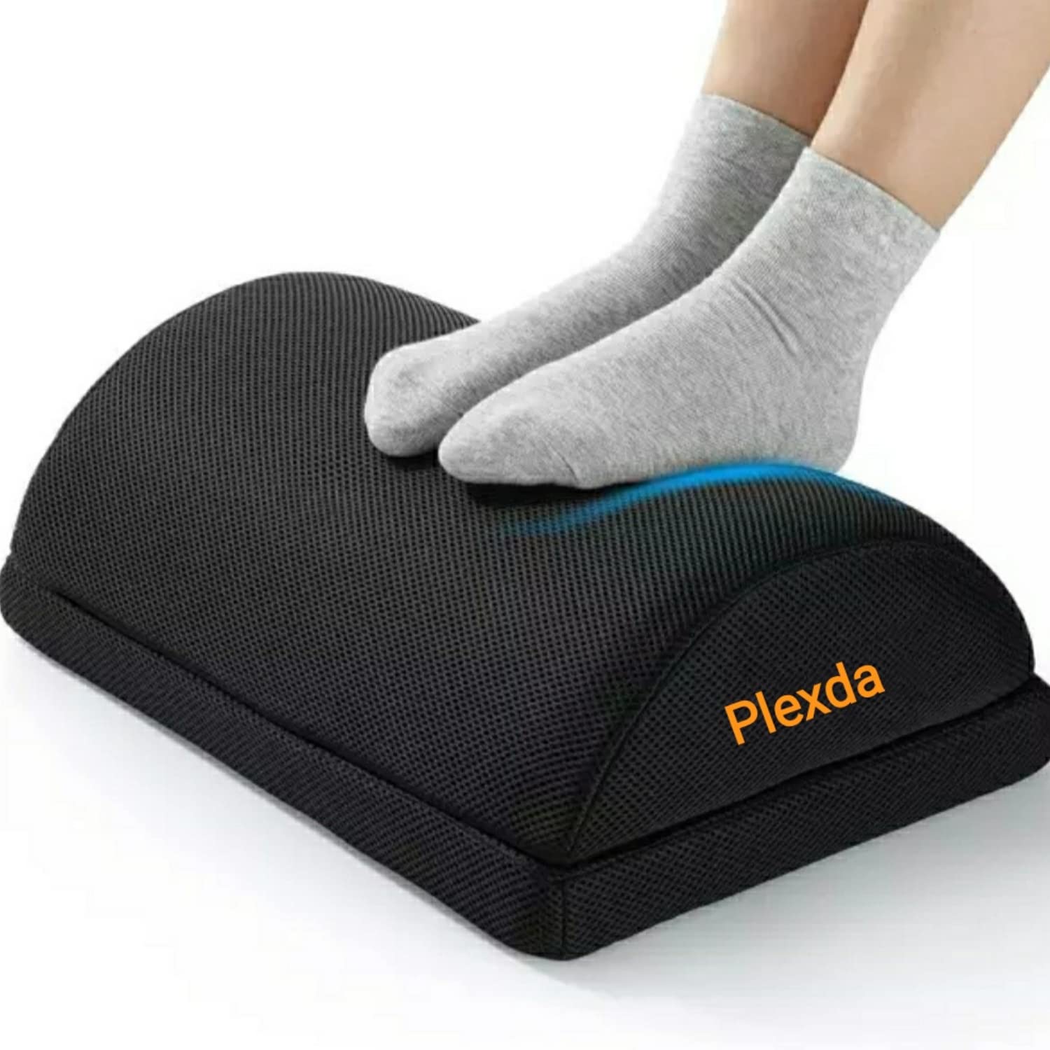 Plexda Adjustable Foot Rest Under Desk with Added Height | Ergonomic Footrest Pillow for Office Chair | Leg Resting Cushion Stoo