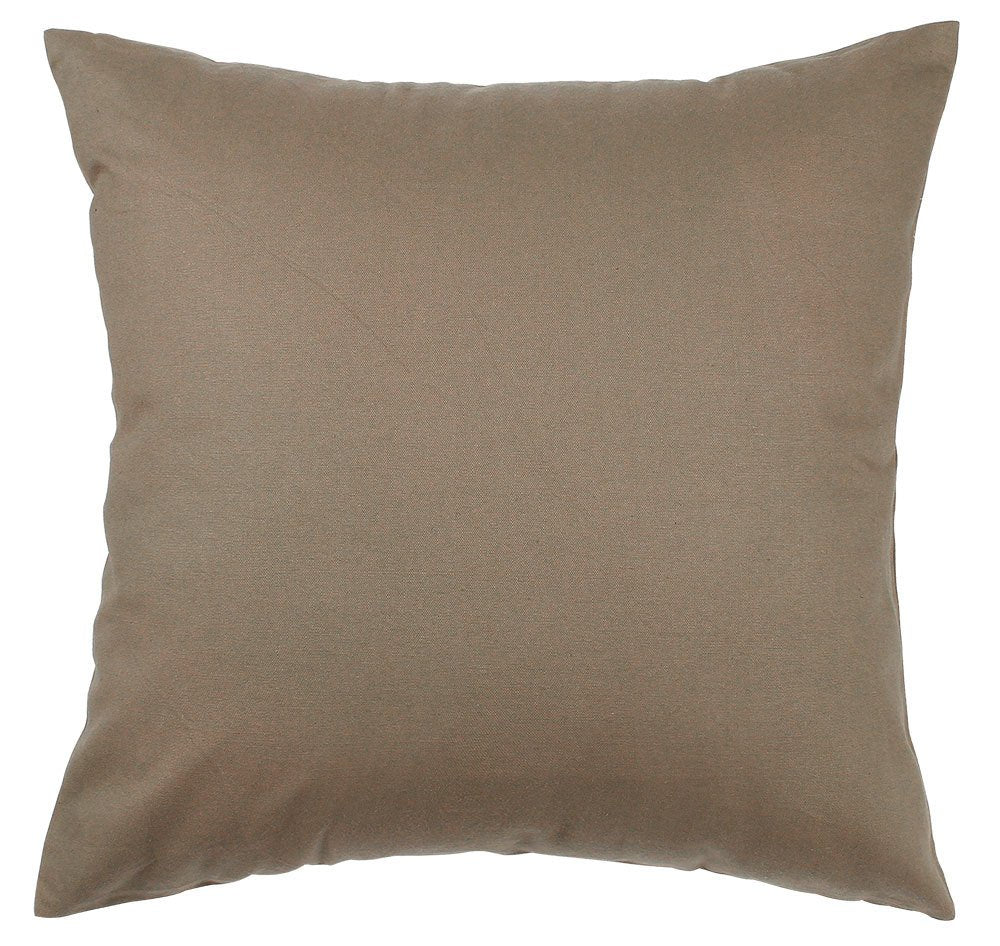 Tangdepot Handmade Decorative Solid 100% Cotton Canvas Throw Pillow Covers/Pillow Shams, (28' X28' , Gray Beige, 1 Count (Pack