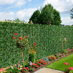 Dearhouse Artificial Ivy Privacy Fence Wall Screen, 117.9X59 Inch Artificial Hedges Fence And Faux Ivy Maple Leaf Decoration For