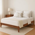Merax King Size Bamboo Platform Bed, Mid-Century Modern Bed Frame with Wood Slat Support, No Box Spring Needed, Easy Tool-Free A