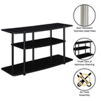 Convenience Concepts Designs2Go 3-Tier Wide TV Stand, 42", Black/Black