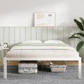 Novilla Full Size Bed Frame Without Headboard, Metal Platform Bed Frame, Heavy Duty, No Box Spring Needed, Wood Slat Support, Ea